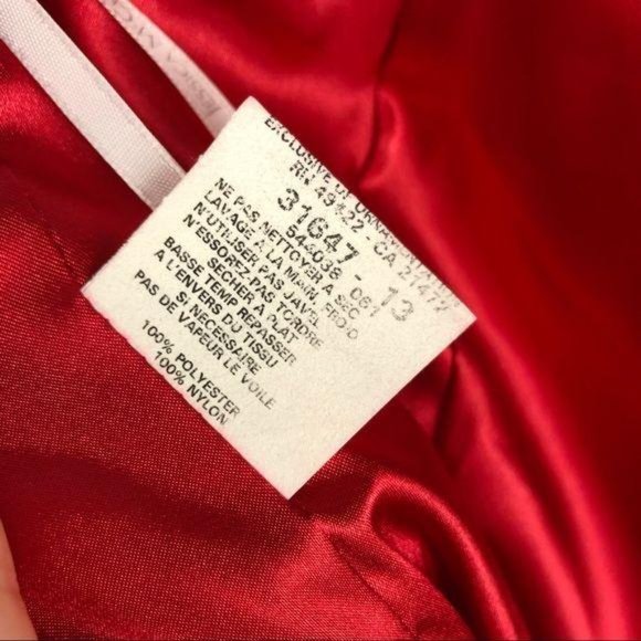 GUNNE SAX Vintage Red Strapless Polka Dot Dress - Picture 9 of 9